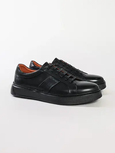 Туфли черного цвета из натуральной кожи